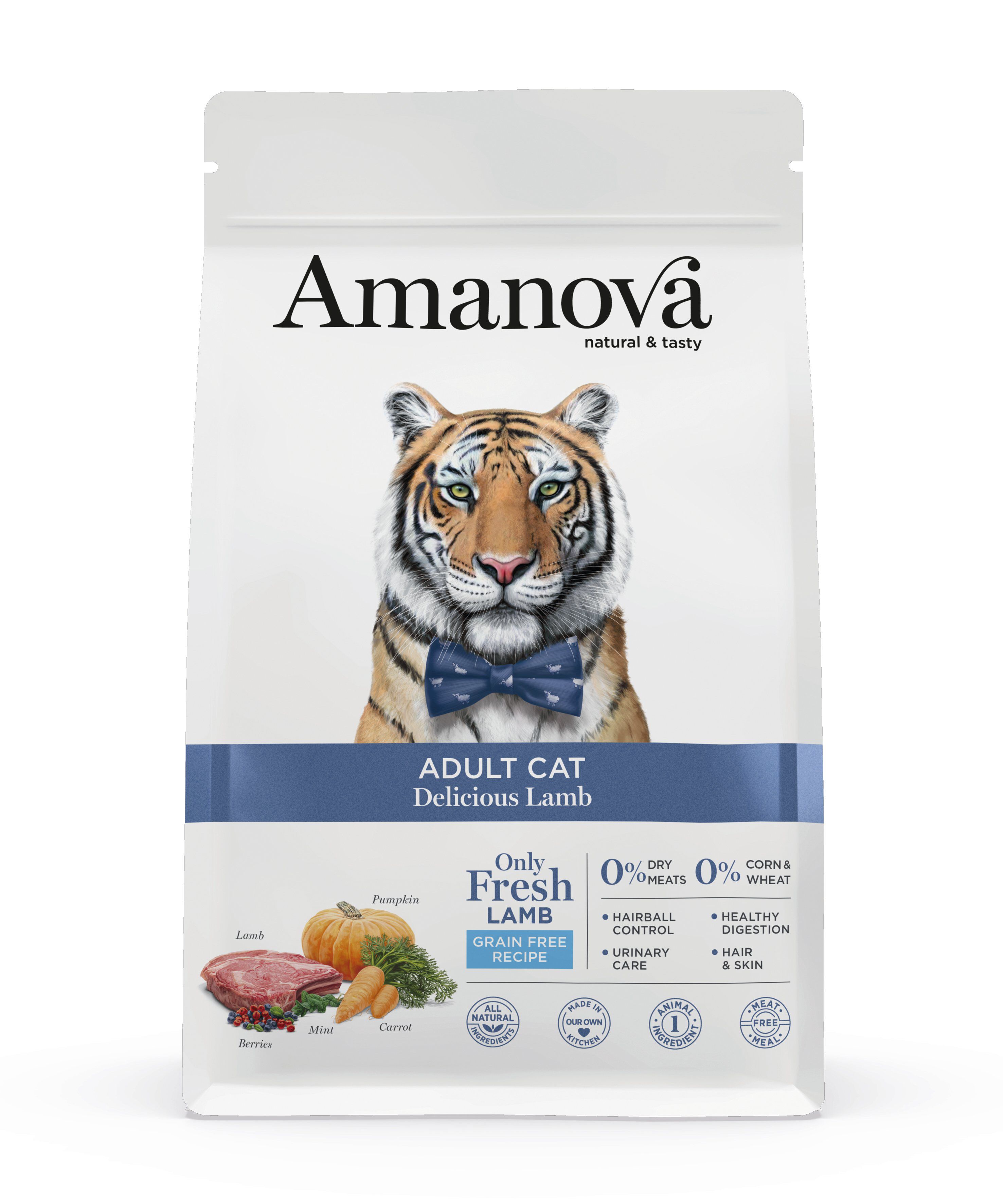 Amanova - Croquettes Adult sans C&eacute;r&eacute;ales &agrave; l'Agneau pour Chats - 6Kg Image num&eacute;ro 1