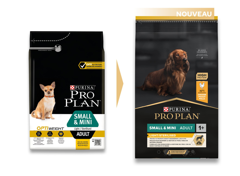 Pro Plan - Croquettes OPTIWEIGHT Small & Mini Light Sterilised Poulet pour Chien - 3Kg Image numéro 3 Pro Plan - Croquettes OPTIWEIGHT Small & Mini Light Sterilised Poulet pour Chien - 3Kg Image numéro 3