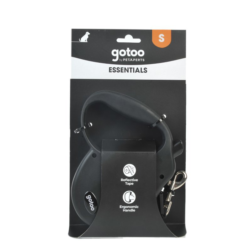 Gotoo - Laisse Enrouleur Noire pour Chien - S Image num&eacute;ro 3