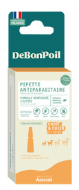 DeBonPoil - Pipette Antiparasitaire et Apaisante pour Chiot Petit Chien - x1