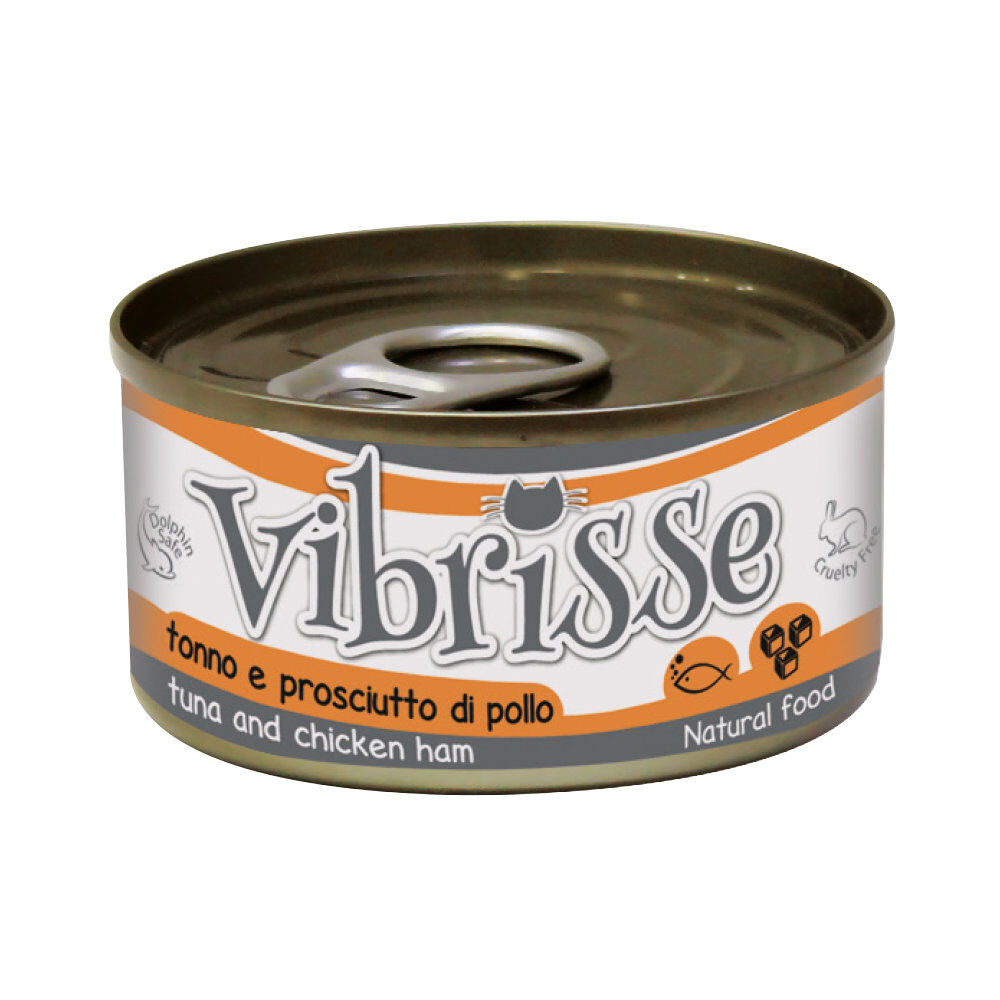Vibrisse - P&acirc;t&eacute;e Natural Food Thon et Jambon de Poulet pour chats - 70g Image num&eacute;ro 1
