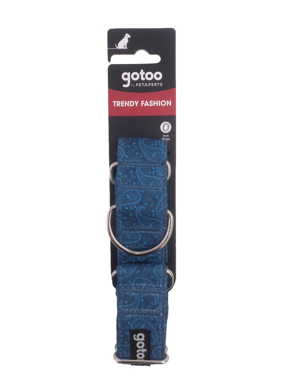 Gotoo - Collier Lévrier Cachemir Bleu pour Chien - 36/50cm Image numéro 3 Gotoo - Collier Lévrier Cachemir Bleu pour Chien - 36/50cm Image numéro 3