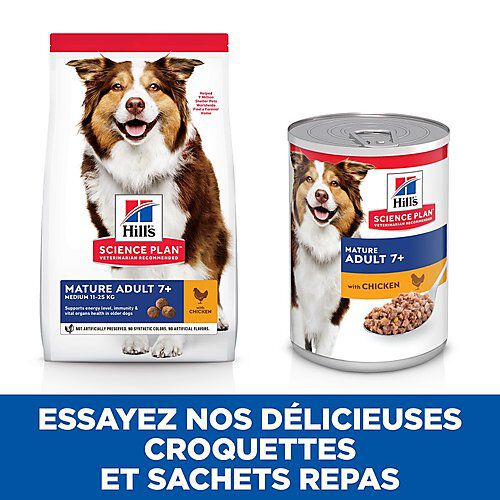 Hill's Science Plan - Mature Adult Bo&icirc;te pour Chien &Acirc;g&eacute; Poulet - 370 GR Image num&eacute;ro 12