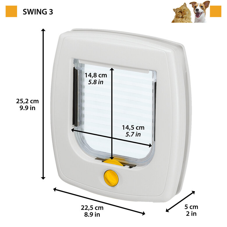 Ferplast - Chatière Swing 3 pour Chats - Gris Image numéro 2 Ferplast - Chatière Swing 3 pour Chats - Gris Image numéro 2