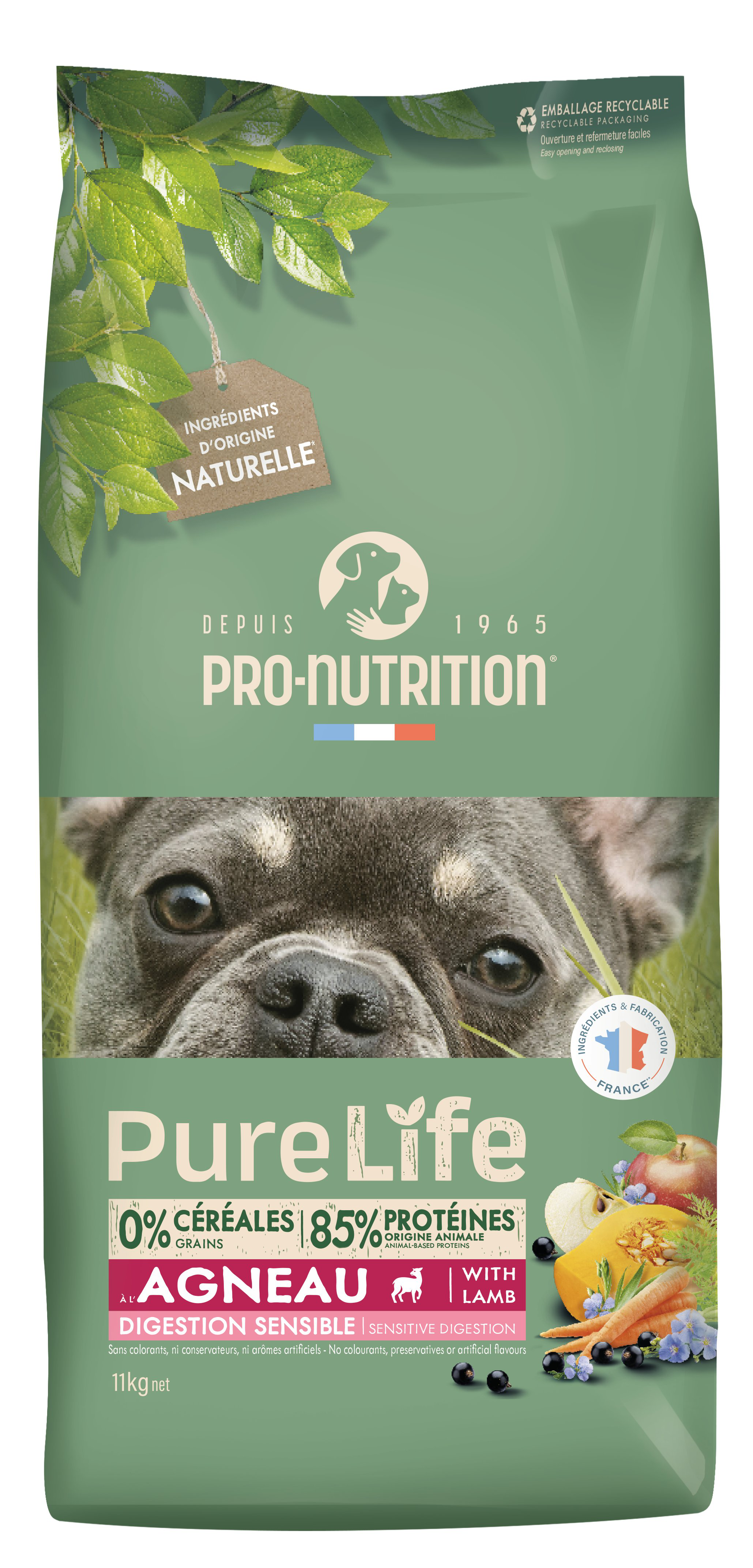 Pro-Nutrition - Croquettes Pure Life Chien Sensible Agneau - 11kg Image num&eacute;ro 1