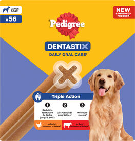 Pedigree - Friandises Dentastix de 56 Sticks pour Chien de Grande Taille - 2,16Kg