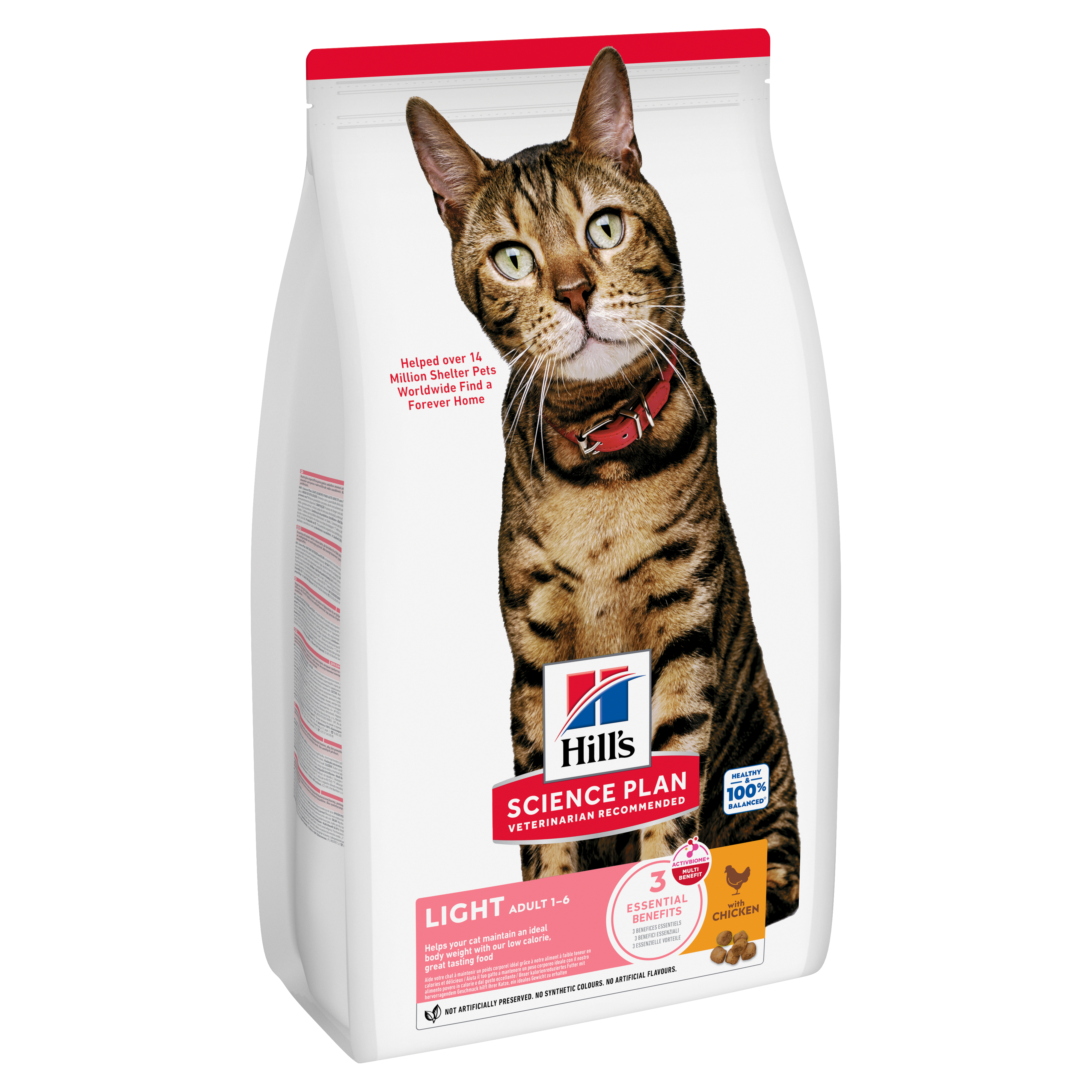 Hill's Science Plan - Adult Light Croquettes Pour Chat Au Poulet  -  1,5kg Image num&eacute;ro 2
