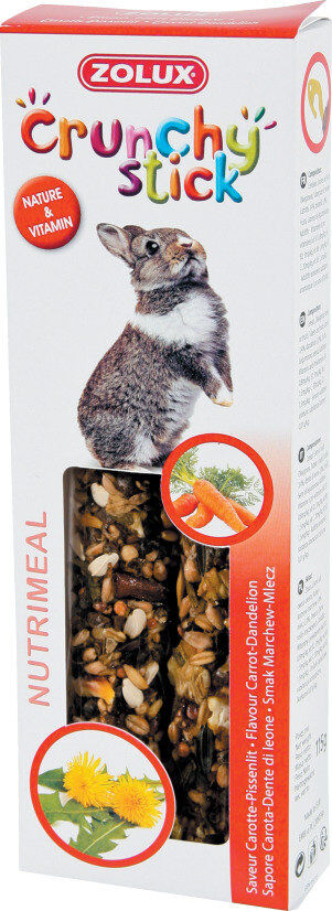 Zolux - Friandises Crunchy Stick Carotte et Pissenlit pour Lapin - 115g Image num&eacute;ro 1