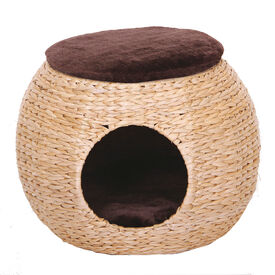 Croci - Corbeille Griffoir Natural Nutshell avec Coussin pour Chat - 50cm