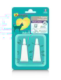 Animalis - Répulsif Insectifuge en Pipette pour Petit Chien - 2x2ml