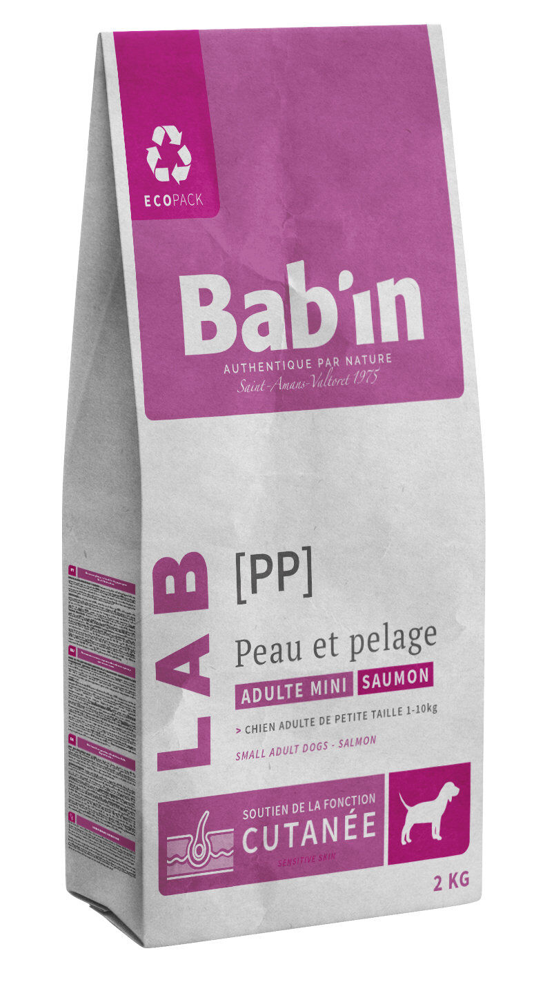 Bab'in - Croquettes V&eacute;t&eacute;rinaires LAB Peau & Pelage pour Chiens Mini - 2kg Image num&eacute;ro 1