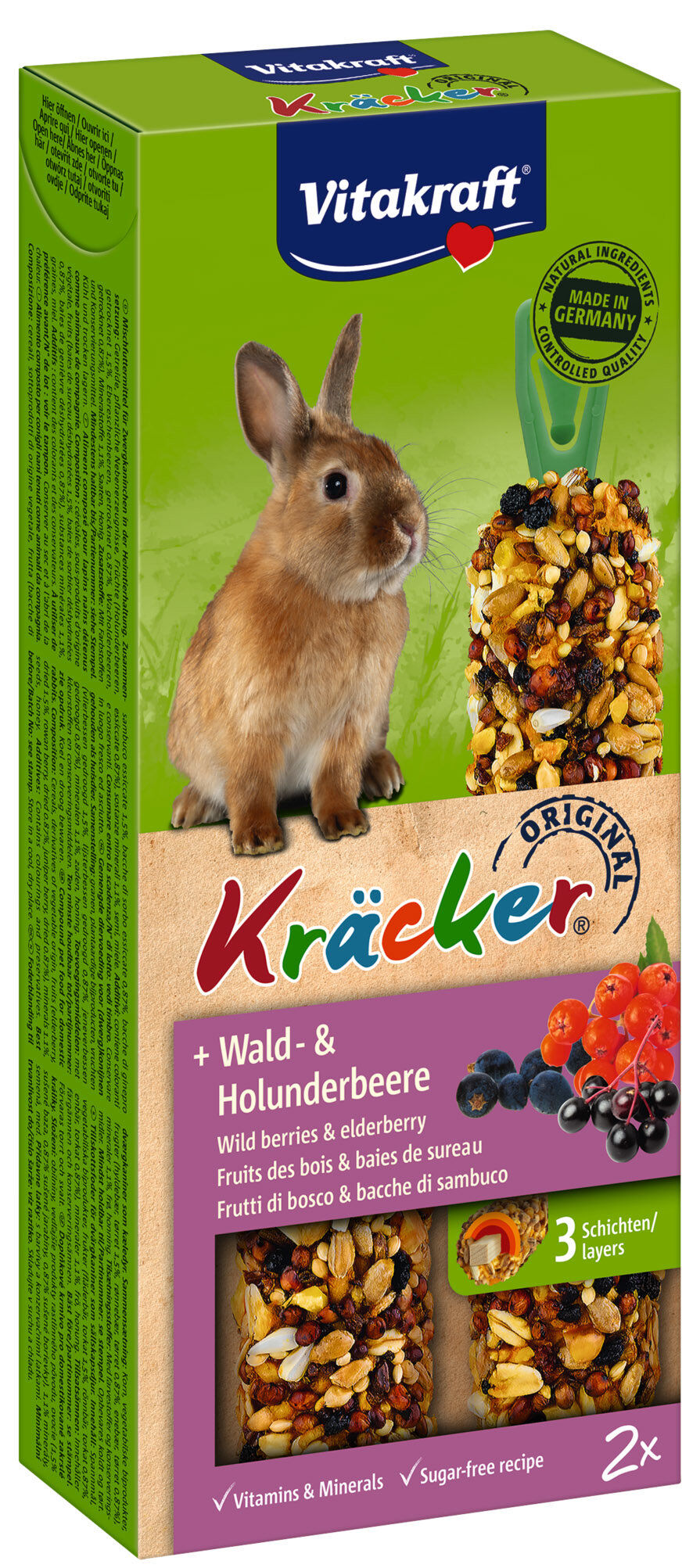 Vitakraft - Friandises Kr&auml;cker aux Fruits des Bois pour Lapins Nains - x2 Image num&eacute;ro 1