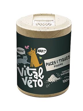 Vitalvéto - Poudre Anti-Parasitaire pour Chien et Chat - 275ml