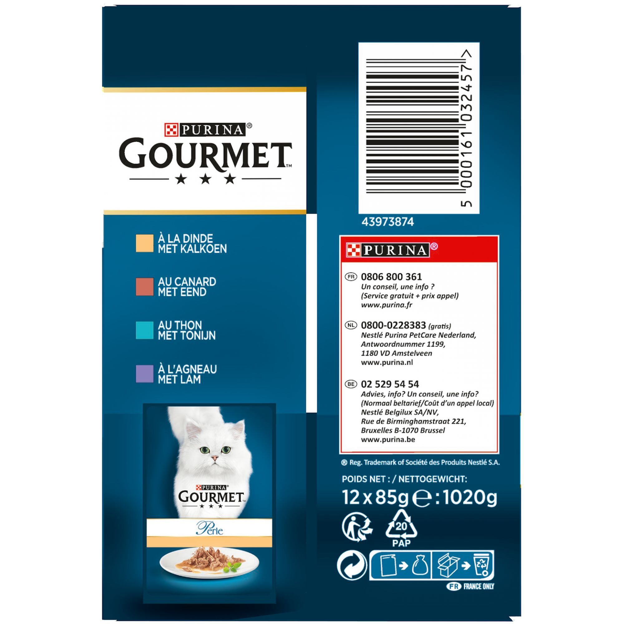 Gourmet - Sachets Perle Les Filettines avec Viandes et Poissons pour Chat - 12x85g Image num&eacute;ro 3