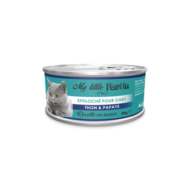 My Little Festin - P&acirc;t&eacute;e en Sauce Effiloch&eacute; Thon et Papaye pour Chats - 80g