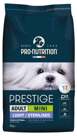Pro-nutrition - Croquettes Prestige Mini Adult Light/ Sterilised pour Chiens - 3Kg