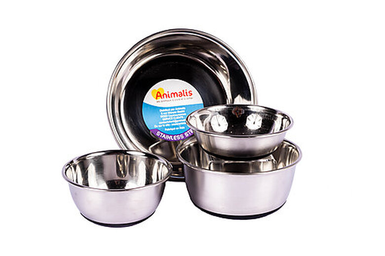 Animalis -  Gamelle en Inox Antidérapante pour Chiens - 350ml image number null