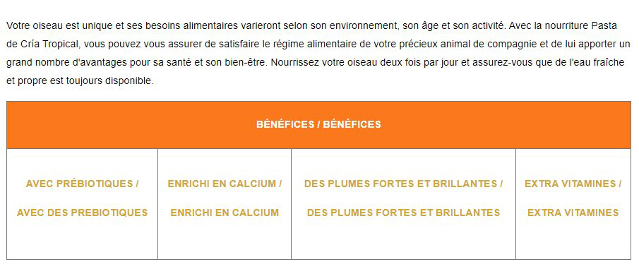Cunipic - Pat&eacute;e Tropicale pour Granivores - 250g Image num&eacute;ro 3