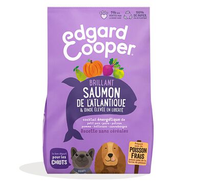 Edgard & Cooper - Croquettes au Saumon de l'Atlantique et Dinde pour Chiot