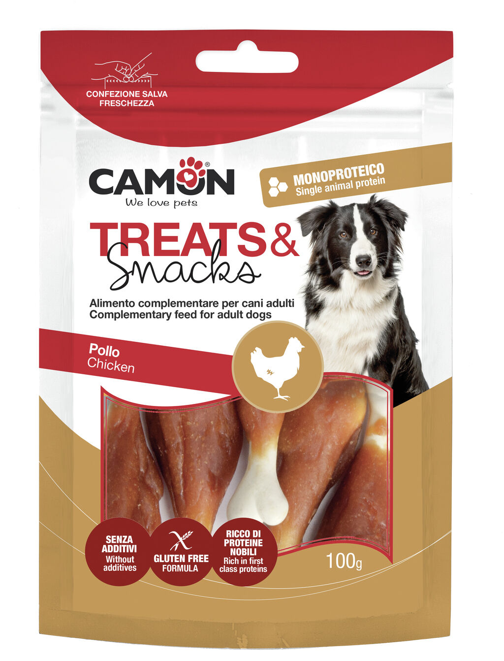 Camon - Friandises Treats & Snacks Cuisse de Poulet pour Chiens - 100g Image num&eacute;ro 1