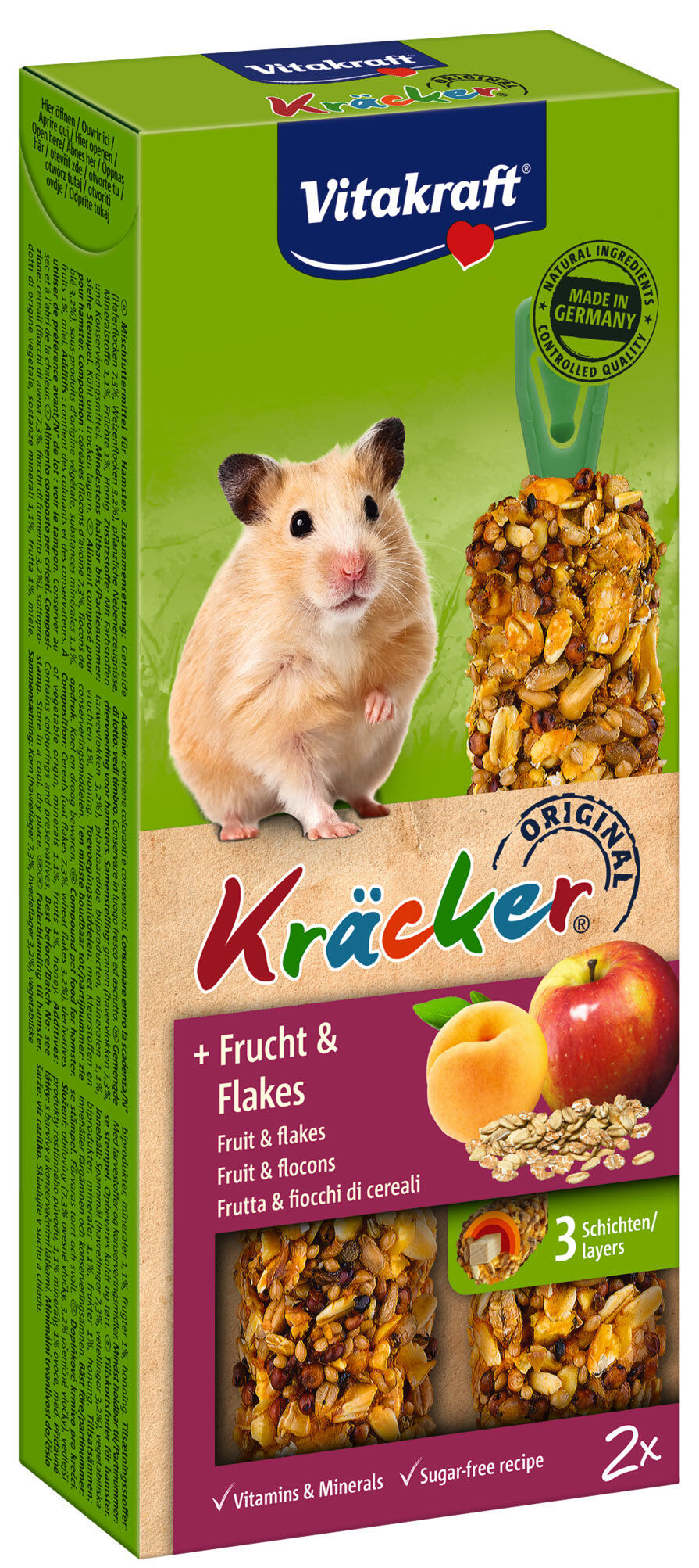 Vitakraft - Friandises Kr&auml;cker aux Fruits et Flocon pour Hamsters - x2 Image num&eacute;ro 1