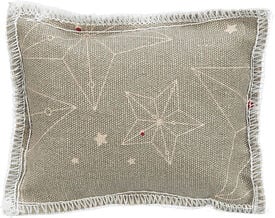Trixie - Xmas coussin, en coton, valériane, 7 × 9 cm, beige/naturel