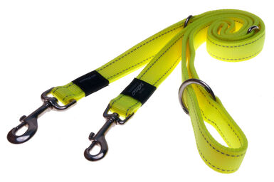 Rogz - Utility Laisse Multiple Réfléchissante Jaune - 25 MM