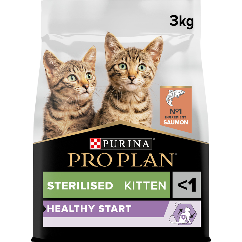 Pro plan - Croquettes Sterilised Kitten au Saumon pour Chaton - 3Kg Image numéro 5 Pro plan - Croquettes Sterilised Kitten au Saumon pour Chaton - 3Kg Image numéro 5