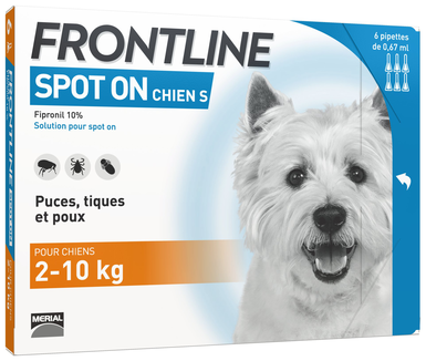 Frontline - Pipettes Antiparasitaire Spot On x6 pour Chiens