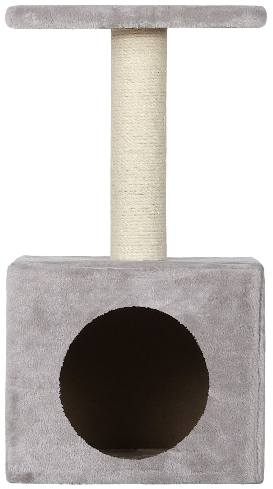 Animalis - Arbre a Chat Niche+Plateau 30x30x56.5cm - Gris Image num&eacute;ro 1