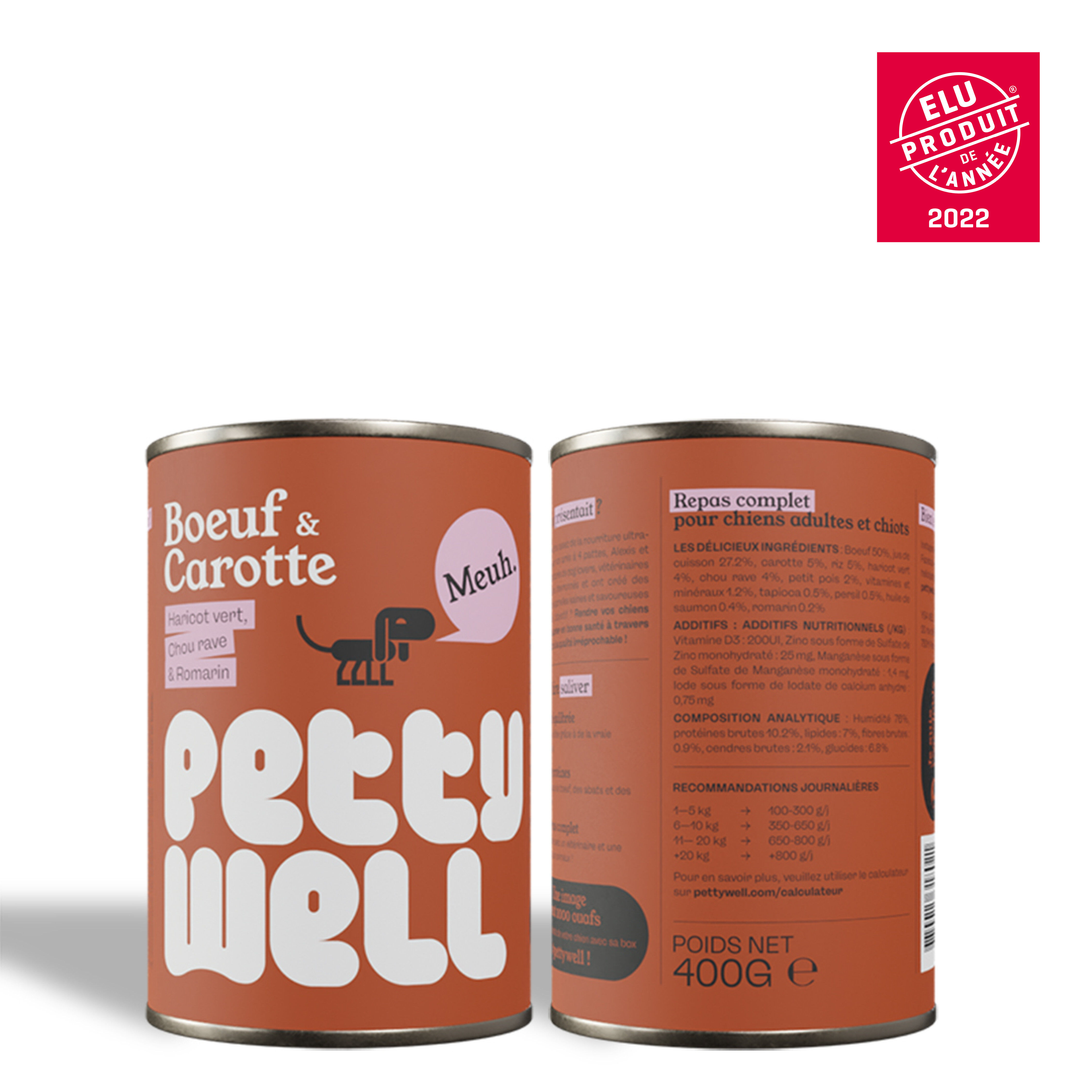 Petty Well - P&acirc;t&eacute;e au B&oelig;uf pour Chiens - 6x400g Image num&eacute;ro 2