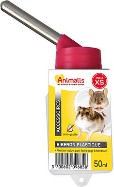 Animalis - Biberon en Plastique XS pour Rongeurs - 50ml
