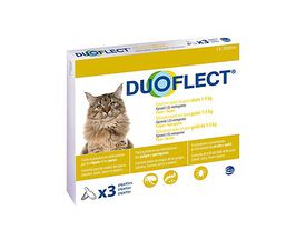 Duoflect - Pipettes Antiparasitaire de 1 à 5Kg pour Chat - x3