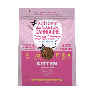Schesir - Croquettes Born Carnivore Baby Poulet Œuf - 255g