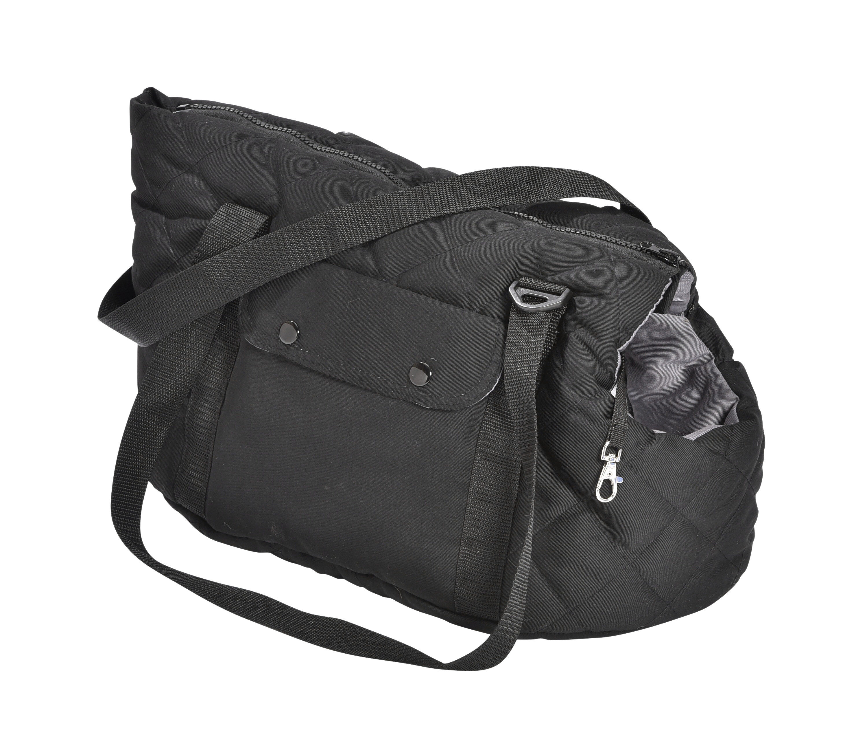 Bobby - Sac Promenade Bicolore Noir pour Petits Chiens - M Image num&eacute;ro 1
