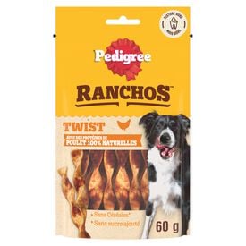 Pedigree - Friandises RANCHOS Twist au Poulet pour Chiens - 60g