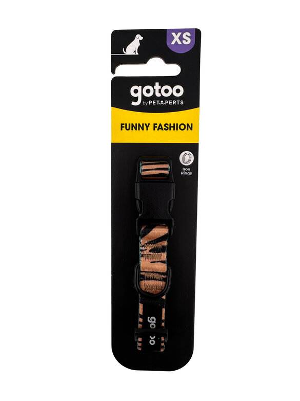 Gotoo - Collier à motifs de Tigre Marron pour Chien - XS Image numéro 4 Gotoo - Collier à motifs de Tigre Marron pour Chien - XS Image numéro 4