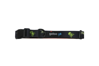 Gotoo - Collier à Motif de Crânes Gris pour Chien