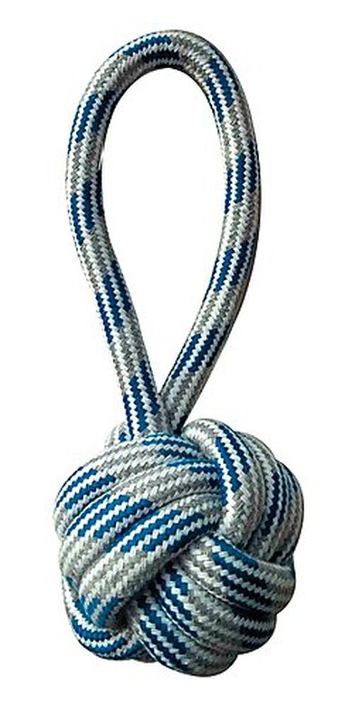 Croci - Jouet Boule en Corde avec Poignée Bleu pour Chiens - 20cm image number null