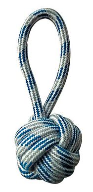 Croci - Jouet Boule en Corde avec Poignée Bleu pour Chiens - 20cm