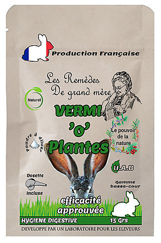 Animalgeo - Sachet Vermifuge Naturel Vermi 'O' Plantes pour Oiseaux - 15g Image numéro 1 Animalgeo - Sachet Vermifuge Naturel Vermi 'O' Plantes pour Oiseaux - 15g Image numéro 1