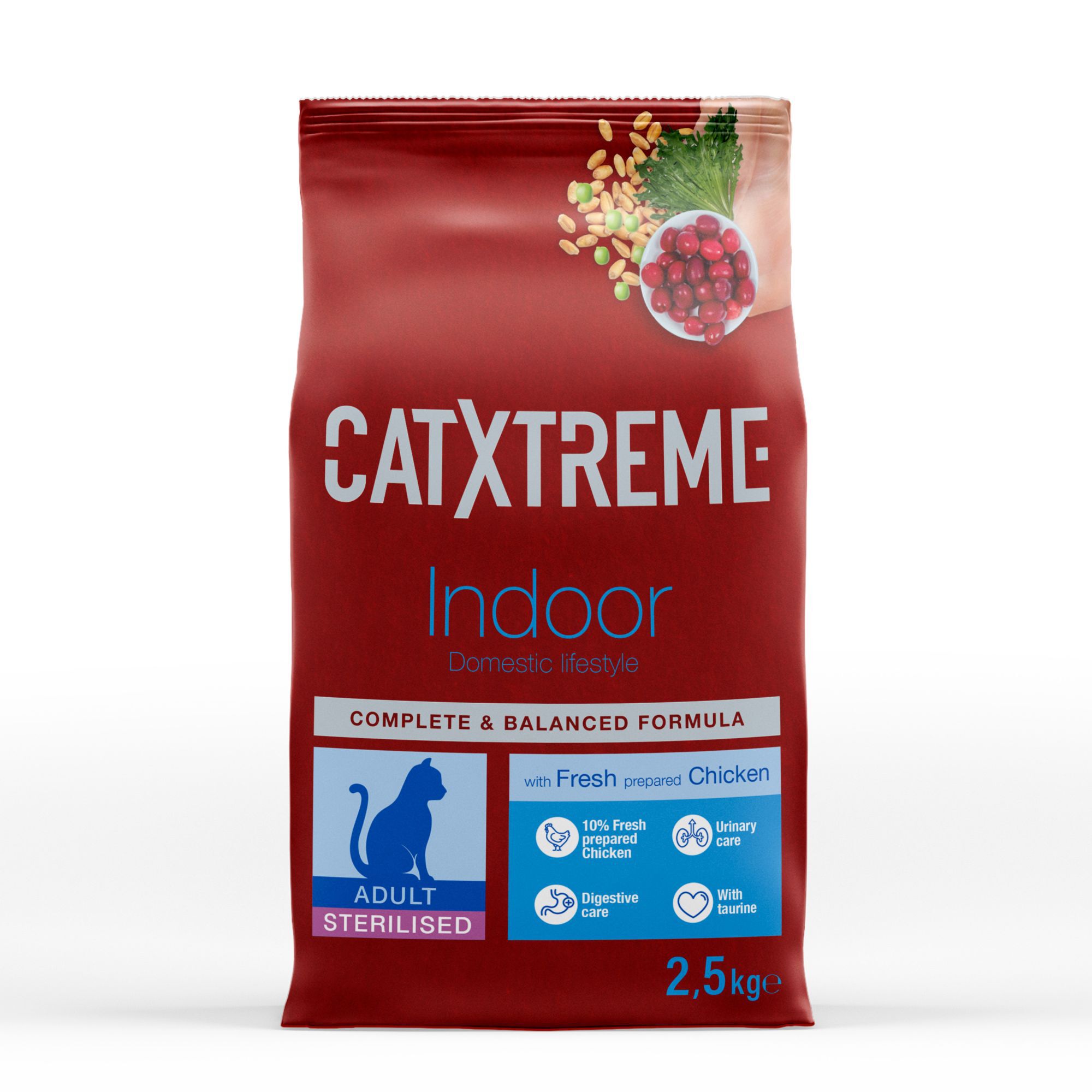 Catxtreme - Croquettes Indoor pour Chat Adulte St&eacute;rilis&eacute; - 2,5kg Image num&eacute;ro 1
