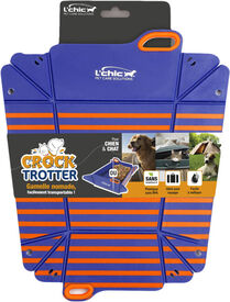 L'Chic - Gamelle Nomade Crock-Trotter pour Chien et Chat - Bleu/Orange