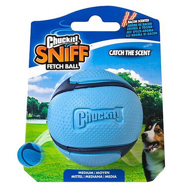 ChuckIt! - Balle Sniff Fetch Ball Bacon pour Chiens - M