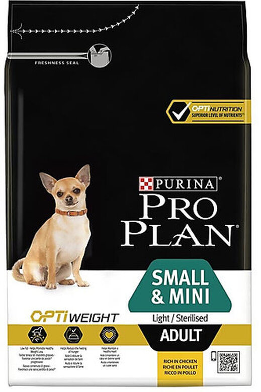 Pro Plan - Croquettes OPTIWEIGHT Small & Mini Light Sterilised Poulet pour Chien - 7Kg image number null