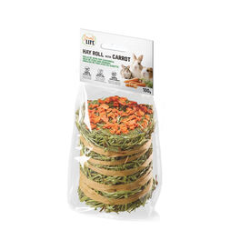 Small Life - Rouleau de Foin &agrave; la Carotte pour Rongeurs - 100g
