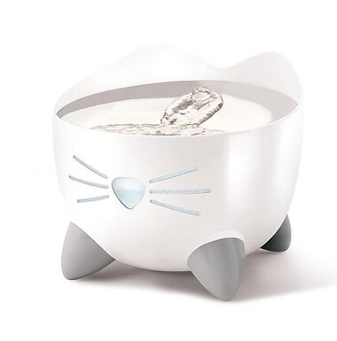 Catit - Fontaine à eau Pixi en Acier Blanc pour Chat - 2,5L