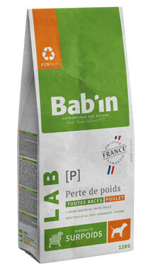 Bab'in - Croquettes Vétérinaires LAB Perte de Poids pour Chien Medium & Maxi