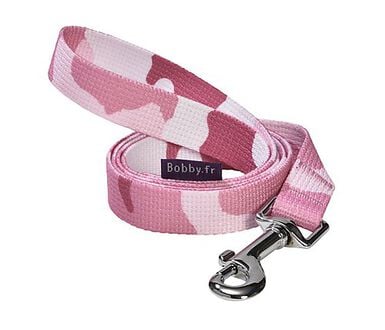 Bobby - Laisse Camouflage Rose pour Chiens