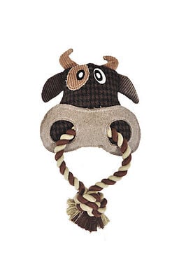 Animalis - Jouet Bœuf Corde + Laine Recyclée pour Chiens - 22cm